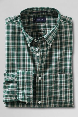Men's Long Sleeve Buttondown Multi Plaid Supima Poplin Shirt