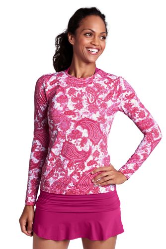 Women's Paisley Crewneck Swim Tee Cover-up