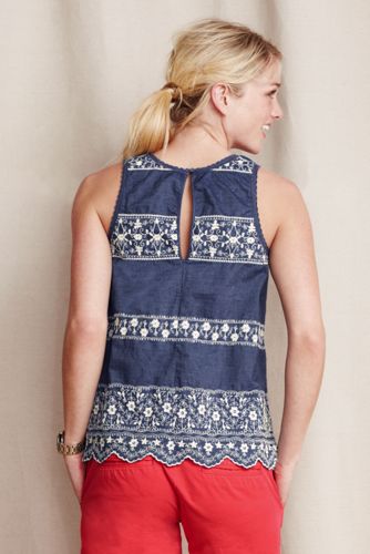 Natural Embroidered Chambray Thumbnail 2