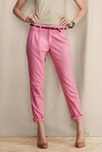 Women's Slim Slouch Pleated Oxford Pants