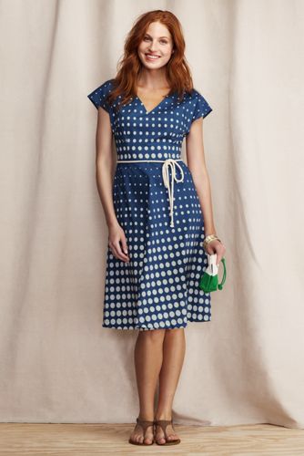 Women's Polka Dot V-neck Dress