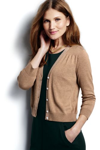 Women's Supima Dress Cardigan Sweater - Vicuna Heather
