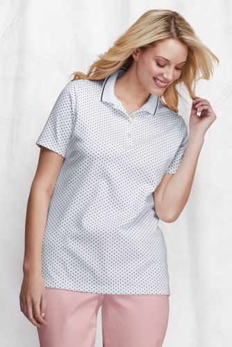 Women's Short Sleeve Tipped Pima Polo Shirt