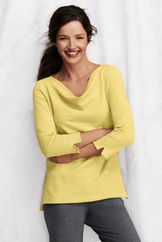 Women's Starfish 3/4-sleeve Lightweight Drapeneck Shirt
