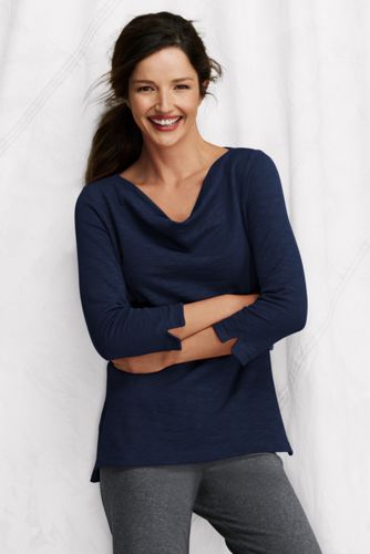 Women's Starfish 3/4-sleeve Lightweight Drapeneck Shirt