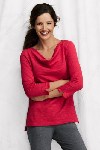 Women's Starfish 3/4-sleeve Lightweight Drapeneck Shirt