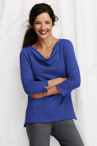 Women's Starfish 3/4-sleeve Lightweight Drapeneck Shirt