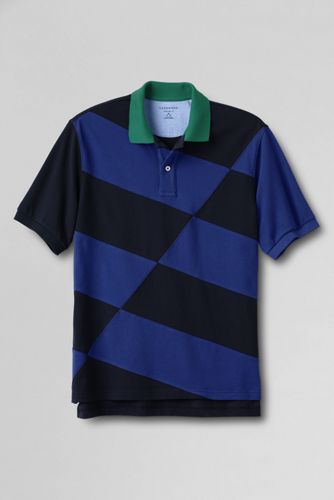 Men's Diagonal Colorblock Polo Shirt