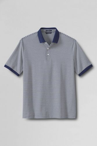 【ランズエンド LANDS' END】メンズ・スーピマ・インターロック・ポロ/ストライプ/半袖 ランズエンド