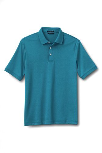 Men's Short Sleeve Supima Interlock Polo Shirt - Turquoise Bay