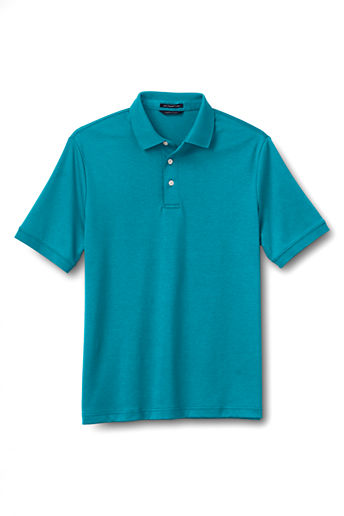 Men's Short Sleeve Supima Interlock Polo Shirt - Turquoise Bay