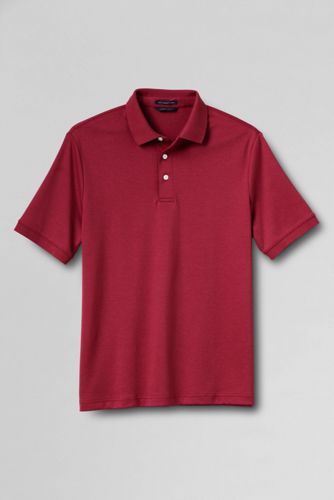 【ランズエンド LANDS' END】メンズ・スーピマ・インターロック・ポロ/無地/半袖 ランズエンド