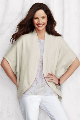 Women's Elbow Sleeve Starfish Terry Cardigan