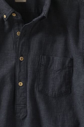 Men's Indigo Check Popover Shirt