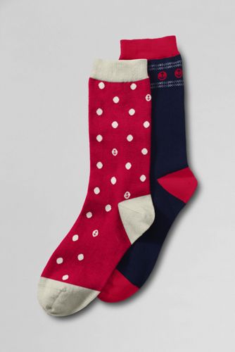 Women's Anchor Cotton Blend Ankle Socks (2-pack)