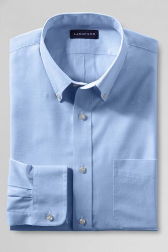 Men's Tailored Fit 40's Solid End-on-End Buttondown Dress Shirt