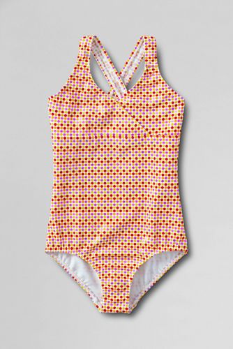 Girls' Smart Swim Crossover One Piece Swimsuit