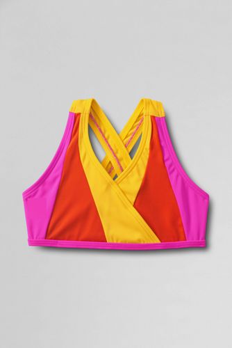 Girls' Smart Swim Colorblock Bikini Top