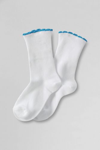 Girls' Scallop Edge Ankle Socks