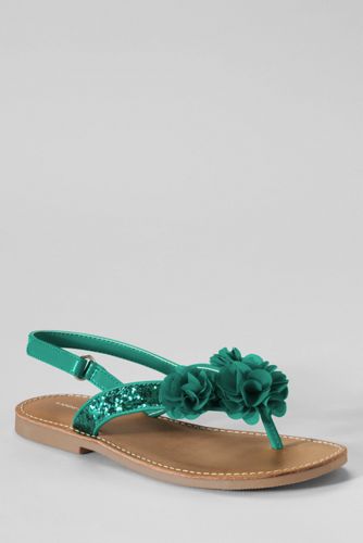 Girls' Posy Glitter Flower Sandals 