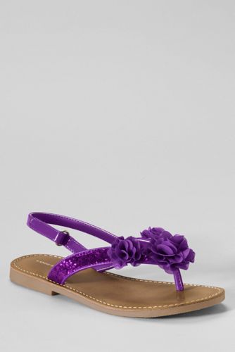 Girls' Posy Glitter Flower Sandals 