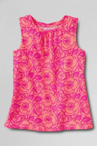 Girls' Pattern Twisted Neck Tank Top