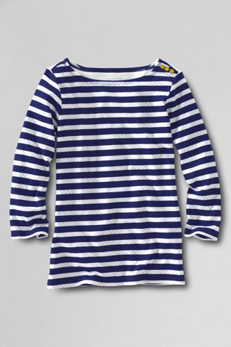 Girls' Button Shoulder Sailor Top