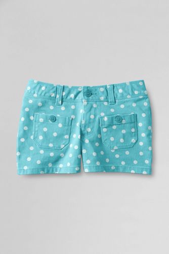  Little Girls' Stretch Cotton Dot Shorts