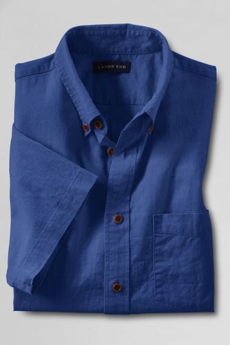 Men's Short Sleeve Cotton Linen Shirt