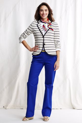 Ivory/True Navy Wide Stripe Thumbnail 0