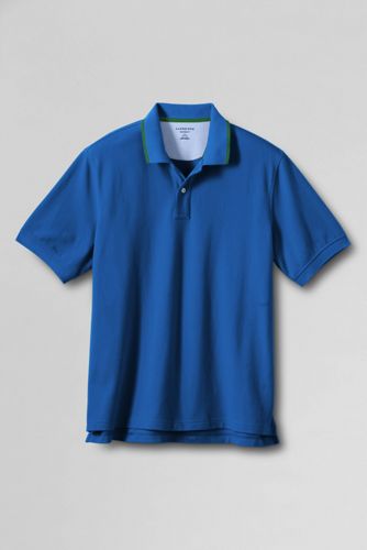 Men's Short Sleeve Tipped Mesh Polo Shirt