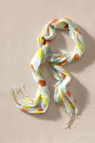 Women's Painted Cotton Voile Scarf