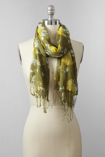  Women's Voile Bold Floral Scarf 