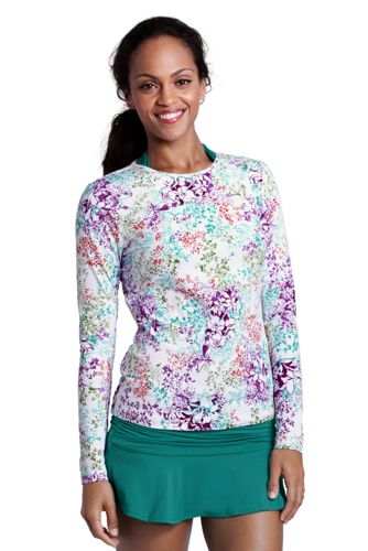 Women's Island Floral Crewneck Swim Tee Cover-up