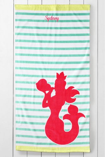 Kids' Mermaid Velour Beach Towel