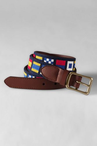 Men's Nautical Needlepoint Belt