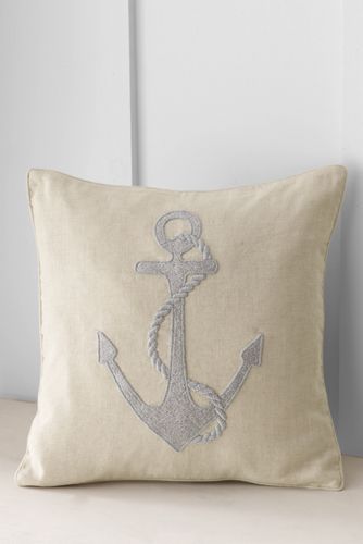 18" x 18" Metallic Anchor Decorative Pillow or Insert