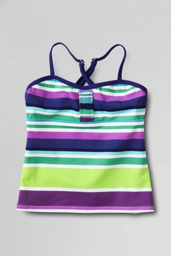 Girls' Butterfly Gardens Ruffle Tankini Top