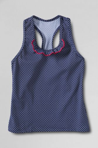 Girls' Cape May Cutie Ruffle Neck Tankini Top
