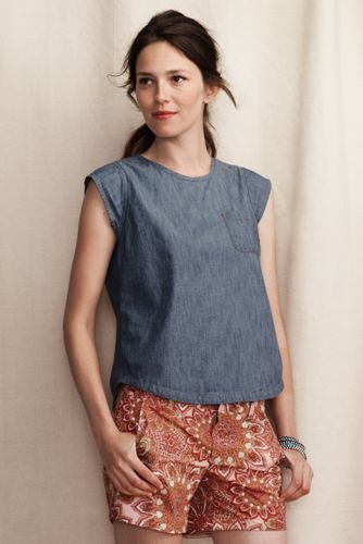 Women's Chambray Scoopneck T-Shirt