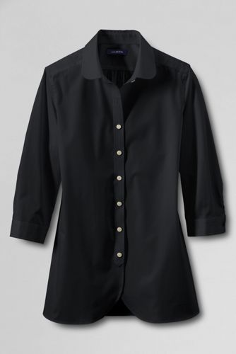 Women's 3/4-sleeve Round Collar Tunic Top