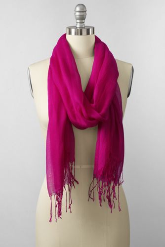 Women's Solid Fringe Scarf