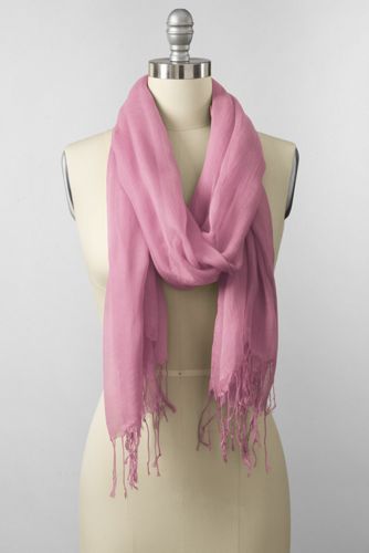 Women's Solid Fringe Scarf
