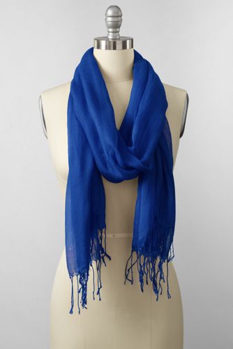 Women's Solid Fringe Scarf