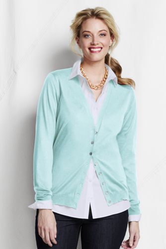 Women's Plus Long Sleeve Summer Supima Cardigan