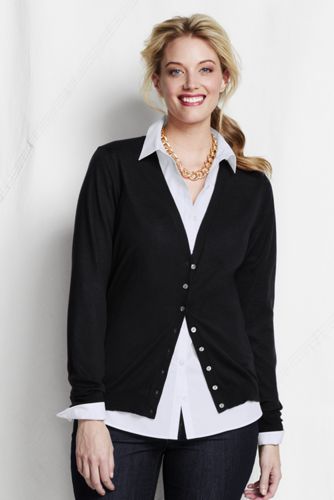 Women's Plus Long Sleeve Summer Supima Cardigan