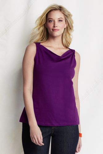 Women's Plus Crossover Shoulder Drape Shell