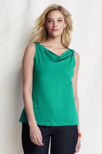 Women's Plus Crossover Shoulder Drape Shell
