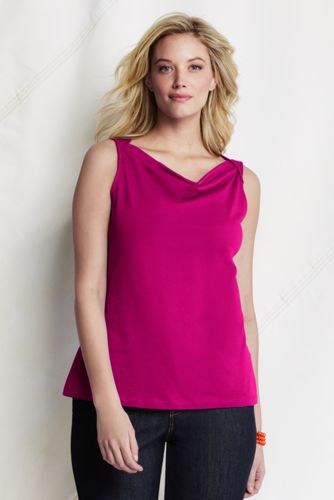 Women's Plus Crossover Shoulder Drape Shell