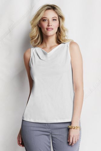 Women's Plus Crossover Shoulder Drape Shell